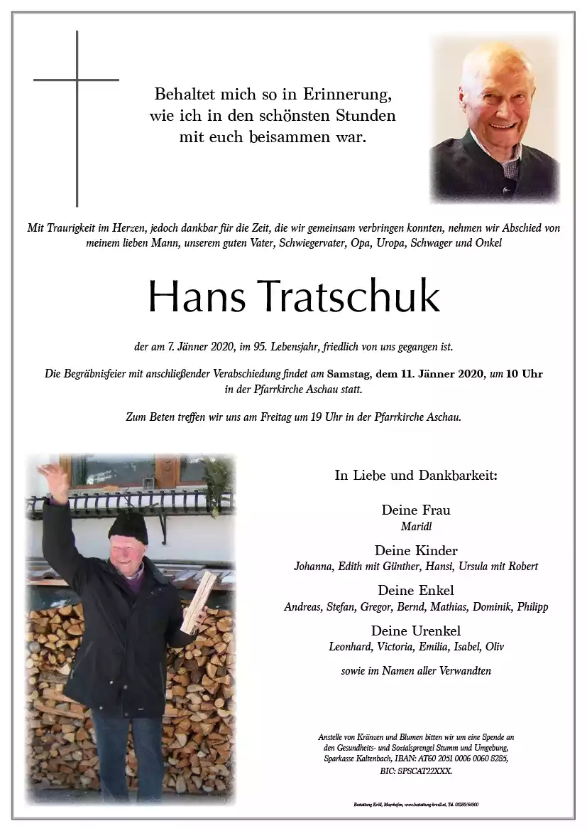 Parte von Hans Tratschuk